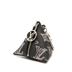 ルイ ヴィトン モノグラム マヒナ ベルランゴ ポーチ チャーム M00868 ブラック ピンク レザー メタル レディース LOUIS VUITTON 【中古】