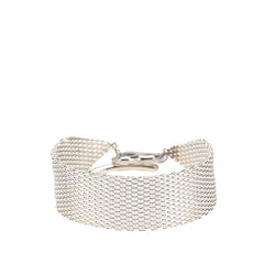 ティファニー オープンハート トグルチェーン ブレスレット バングル SV925 シルバー レディース TIFFANY&Co. 【中古】