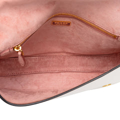 プラダ ピオニエール ショルダーバッグ 1BD110 ホワイト レザー レディース PRADA 中古