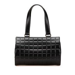 シャネル チョコバー ココマーク ハンドバッグ ブラック ラムスキン レディース CHANEL 【中古】