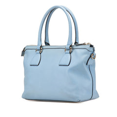 グッチ インターロッキングG ハンドバッグ ショルダーバッグ 2WAY 449659 ライトブルー レザー レディース GUCCI 【中古】