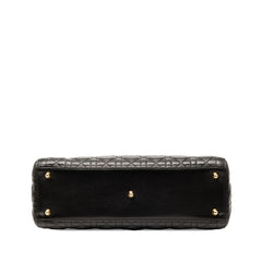 ディオール マクロカナージュ ブックトート ミディアム トートバッグ ショルダーバッグ 2WAY ブラック レザー レディース Dior 【中古】