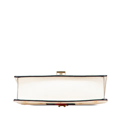 グッチ シルヴィ ビー&スター スモール ショルダーバッグ 524405 ホワイト ゴールド レザー レディース GUCCI 【中古】