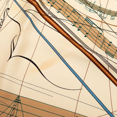 エルメス カレ90 La Musique des spheres 球体が奏でる音楽 スカーフ レッド マルチカラー シルク レディース HERMES 【中古】