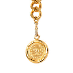 シャネル ココマーク 31 RUE CAMBON ル カンボン ロゴプレート チェーンベルト ゴールド メッキ レディース CHANEL 【中古】