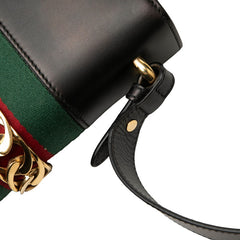 グッチ シェリーライン シルヴィ ショルダーバッグ 421882 ブラック レザー レディース GUCCI 【中古】