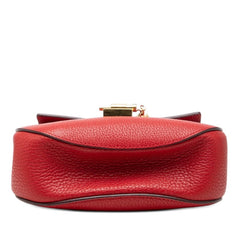 クロエ ドリュー 斜め掛け チェーン ショルダーバッグ レッド レザー レディース Chloe 【中古】
