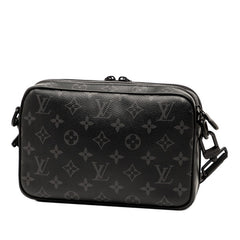 ルイ ヴィトン モノグラム エクリプス アルファ メッセンジャー ショルダーバッグ M46955 ブラック PVC レザー メンズ LOUIS VUITTON 【中古】