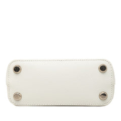バレンシアガ ヴィル トップハンドル XXS ハンドバッグ ショルダーバッグ 2WAY 550646 ホワイト レザー レディース BALENCIAGA 【中古】