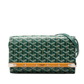 ゴヤール モンテカルロPM クラッチバッグ ショルダーバッグ グリーン PVC レザー レディース GOYARD 【中古】