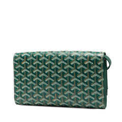 ゴヤール モンテカルロPM クラッチバッグ ショルダーバッグ グリーン PVC レザー レディース GOYARD 【中古】