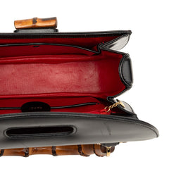 グッチ バンブー ハンドバッグ ショルダーバッグ 2WAY 000 2684 0633 ブラック カーフ レディース GUCCI 【中古】
