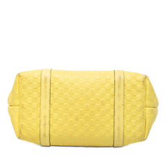 グッチ マイクログッチシマ キッズライン ハンドバッグ 297557 イエロー レザー レディース GUCCI 【中古】