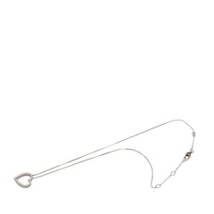 グッチ ハート モチーフ ダイヤモンド ペンダントネックレス K18WG ホワイトゴールド レディース GUCCI 【中古】