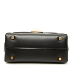ヴァレンティノ ワンスタッズ ハンドバッグ ショルダーバッグ 2WAY ブラック レザー レディース VALENTINO 中古