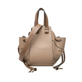 ロエベ ハンモック ドローストリングバッグ ミニ ハンドバッグ ショルダーバッグ 2WAY ブラウン レザー レディース LOEWE 【中古】