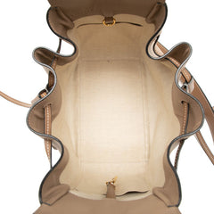 ロエベ ハンモック ドローストリングバッグ ミニ ハンドバッグ ショルダーバッグ 2WAY ブラウン レザー レディース LOEWE 【中古】