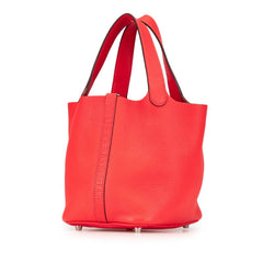 エルメス ピコタンロックPM ハンドバッグ ローズジャイプール レッド トリヨンクレマンス レディース HERMES 【中古】