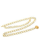 シャネル ココマーク RUE CAMBON PARIS ヴィンテージ チェーンベルト 2連 94A ゴールド メッキ レディース CHANEL 中古
