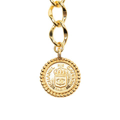 シャネル ココマーク RUE CAMBON PARIS ヴィンテージ チェーンベルト 2連 94A ゴールド メッキ レディース CHANEL 【中古】