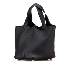 エルメス ピコタンロックPM ハンドバッグ ブラック シルバー金具 トゴ レディース HERMES 【中古】