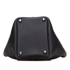 エルメス ピコタンロックPM ハンドバッグ ブラック シルバー金具 トゴ レディース HERMES 【中古】