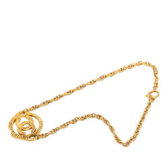 シャネル ココマーク ヴィンテージ チェーン ペンダント ネックレス ゴールド メッキ レディース CHANEL 【中古】
