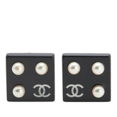 シャネル ココマーク イヤリング ゴールド ブラック メッキ プラスチック フェイクパール レディース CHANEL 【中古】