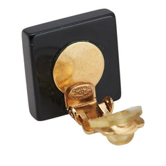 シャネル ココマーク イヤリング ゴールド ブラック メッキ プラスチック フェイクパール レディース CHANEL 【中古】