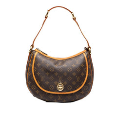 ルイ ヴィトン モノグラム トゥラムPM ワンショルダーバッグ M40076 ブラウン PVC レザー レディース LOUIS VUITTON 中古