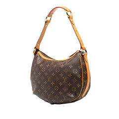 ルイ ヴィトン モノグラム トゥラムPM ワンショルダーバッグ M40076 ブラウン PVC レザー レディース LOUIS VUITTON 中古