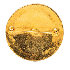 シャネル ココマーク ラウンド ロゴ ブローチ 94A ゴールド メッキ レディース CHANEL 【中古】