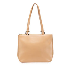 サルヴァトーレフェラガモ ガンチーニ ハンドバッグ トートバッグ ベージュ レザー レディース Salvatore Ferragamo 【中古】