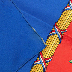 エルメス カレ90 1789 LIBERTE EGALITE FRATERNITE REPUBLIQUE FRANCAISE フランス革命を記念して スカーフ ブルー レッド マルチカラー シルク レディース HERMES 【中古】