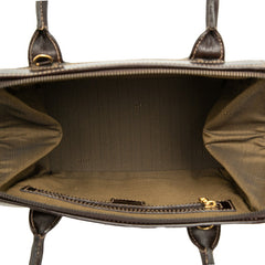 フェンディ ズッカ ハンドバッグ ショルダーバッグ 2WAY ベージュ ブラウン キャンバス レザー レディース FENDI 中古