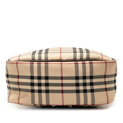 バーバリー ノバチェック ボディバッグ ウエストバッグ ベージュ マルチカラー キャンバス レザー レディース BURBERRY 【中古】