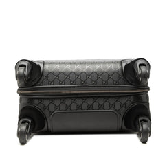 グッチ GGインプリメ キャリーオンスーツケース 4輪 キャリーバッグ キャリーケース 293909 ブラック PVC レザー レディース GUCCI 中古