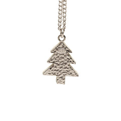 シャネル ココマーク クリスマスツリー モチーフ ネックレス 03A シルバー ホワイト メタル レディース CHANEL 【中古】