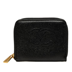 シャネル ココマーク コインケース 小銭入れ ブラック キャビアスキン レディース CHANEL 中古
