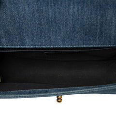 シャネル ココマーク ボーイシャネル25 チェーン ショルダーバッグ パッチワーク インディゴブルー デニム レディース CHANEL 中古