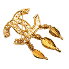 シャネル ヴィンテージ ココマーク ブローチ ゴールド メッキ レディース CHANEL 【中古】