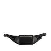 バレンシアガ ロゴ ウエストバッグ ボディバッグ 433625 ブラック キャンバス レザー メンズ BALENCIAGA 【中古】