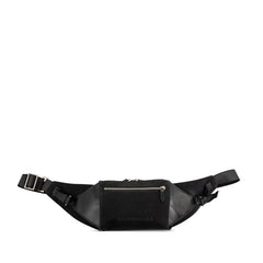 バレンシアガ ロゴ ウエストバッグ ボディバッグ 433625 ブラック キャンバス レザー メンズ BALENCIAGA 【中古】