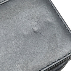 シャネル ドーヴィル チェーンウォレット A80795 ネイビー ホワイト デニム レザー レディース CHANEL 【中古】