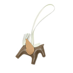 エルメス ロデオ ペガサスPM チャーム エトゥープ ヴェールフィズ ビスキュイ アニョーミロ スイフト レディース HERMES 【中古】