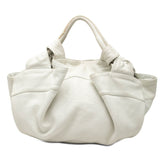 ロエベ アナグラム ナッパアイレ ハンドバッグ ホワイト レザー レディース LOEWE 【中古】