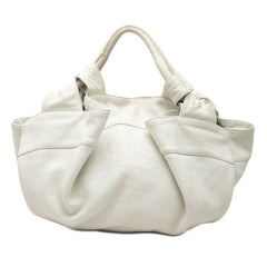 ロエベ アナグラム ナッパアイレ ハンドバッグ ホワイト レザー レディース LOEWE 【中古】