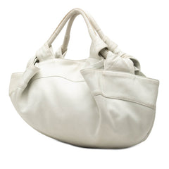 ロエベ アナグラム ナッパアイレ ハンドバッグ ホワイト レザー レディース LOEWE 【中古】