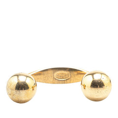 シャネル ロゴ バングル ゴールド メッキ レディース CHANEL 【中古】