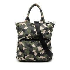 プラダ カモフラージュ柄 三角ロゴプレート トートバッグ ショルダーバッグ 2WAY VA0878 グリーン キャンバス メンズ PRADA 【中古】